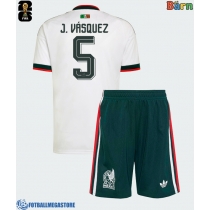 Fotballdrakt Barn Mexico Johan Vasquez #5 Bortedraktsett VM 2026 Kortermet (+ Korte bukser)